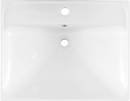 Раковина керамическая Aquanet Flash 00333266 61х47 полувстраиваемая цвет белый 1 отверстие под смеситель