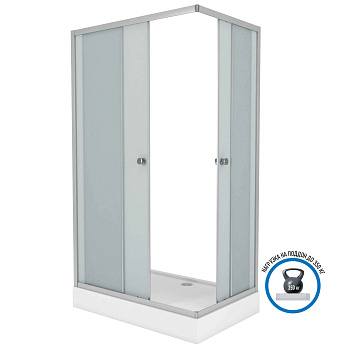 Душевой уголок Niagara Eco _0181422Q 100х80 стекло матовое профиль хром матовый с поддоном