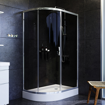 Душевой уголок Am.Pm Like W83G-302U120CG 120х80 стекло тонированное профиль хром глянцевый без поддона