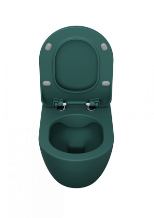 Чаша унитаза подвесная Creavit Free FE322-00NY00E-0000 цвет бирюзовый без сиденья смыв торнадо