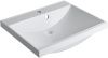 Раковина из искусственного камня Aquanet Нота 00281220 60х50 полувстраиваемая цвет белый 1 отверстие под смеситель