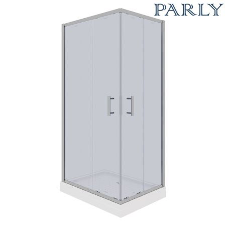 Душевой уголок Parly QZ71S N 100х70 стекло тонированное профиль хром с поддоном