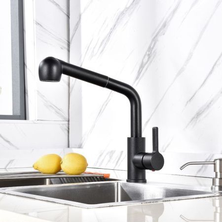 Смеситель для кухни Fashun A56009-7 на мойку черный