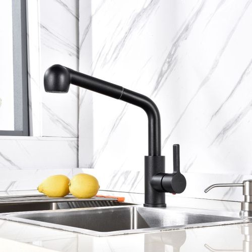 Смеситель для кухни Fashun A56009-7 на мойку черный - фото 4