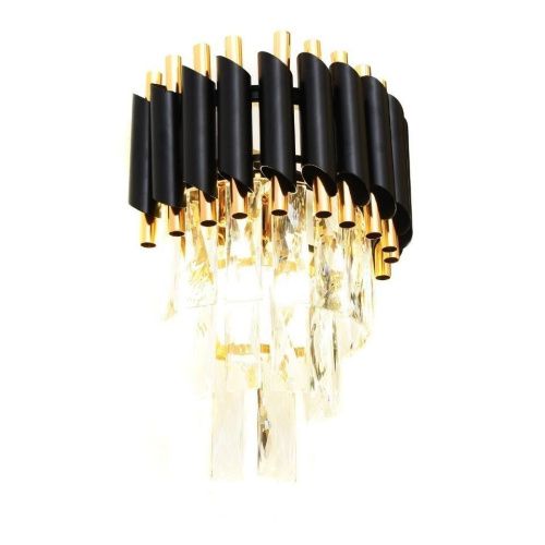 Светильник настенный Lumina Deco Funneli (Фуннели) LDW 6003-2 BK+F.GD - фото 2