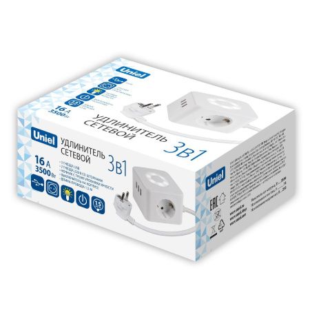 Удлинитель Uniel S-GCD2-1,5SBU WHITE