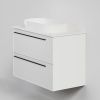 Тумба со столешницей La Fenice ELBA TWIN NFNC-01-ELB-B-90-2-3-GG 90х50 подвесная цвет белый