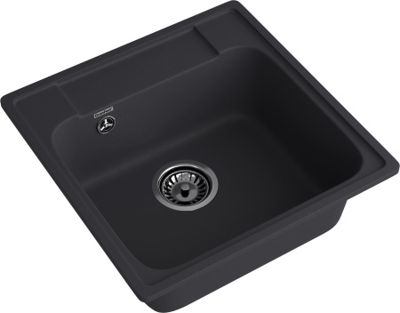 Кухонная мойка Granfest Quarz 48 черный 48х48 цвет черный поверхность матовая