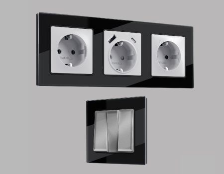 Рамка двухместная Ambrella Volt Platos (Платос) AF380802
