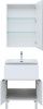 Комплект мебели: тумба с раковиной + зеркало-шкаф Aquanet Алвита New 00274529 60х50 напольный цвет белый