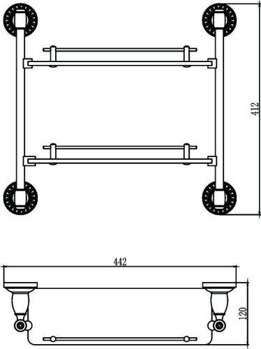Полка в ванную комнату Savol S-006622C - фото 3