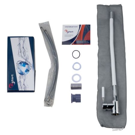 Смеситель для кухни Plstart PG54022B23 на мойку белый/хром