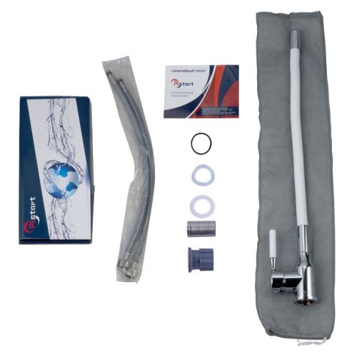 Смеситель для кухни Plstart PG54022B23 на мойку белый/хром - фото 4