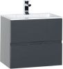 Тумба с раковиной Aquanet Алвита 00213094 60х50 подвесная цвет серый