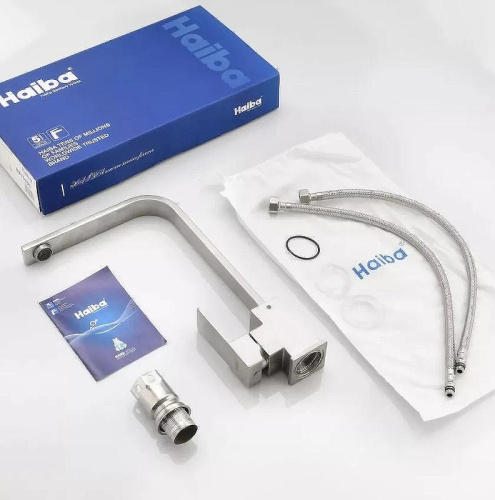 Смеситель для кухни Haiba HB803 HB70803 на мойку нержавеющая сталь - фото 4