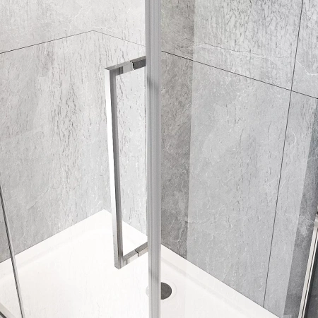 Душевой уголок Veconi Rovigo RV033R-8090-06-C7 80х90 стекло рифленое профиль хром глянцевый без поддона