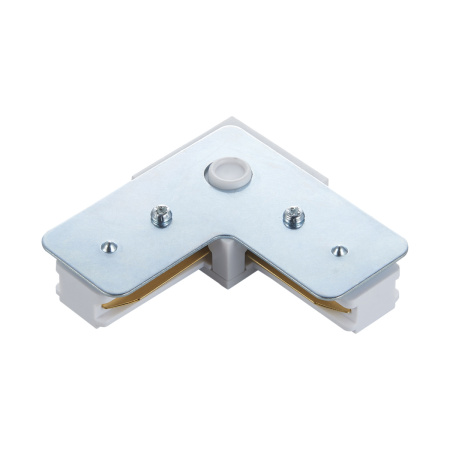 Коннектор L образный к шинопроводу однофазному белый SignImpress SI020606