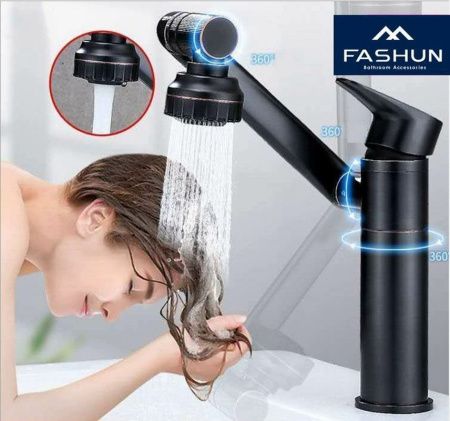 Смеситель для кухни Fashun A4017-7 на мойку черный