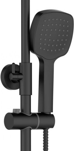 Душевая стойка Orange Thermo T02S4-911b настенная цвет черный с термостатом - фото 3