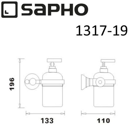 Диспенсер для мыла Sapho DIAMOND 1317-19