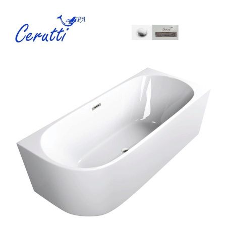 Ванна акриловая Cerutti SPA CT10091 170х75 отдельностоящая асимметричная с ножками