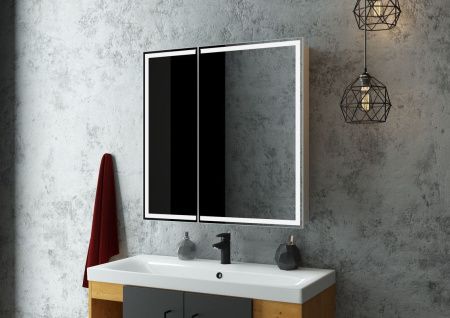 Зеркало-шкаф Continent Allure МВК045 80х80 подвесной цвет белый