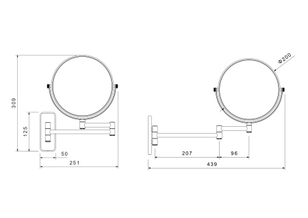 Косметическое зеркало Aquatek AQ4911MB