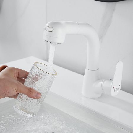 Смеситель Raffine F291C на раковину белый