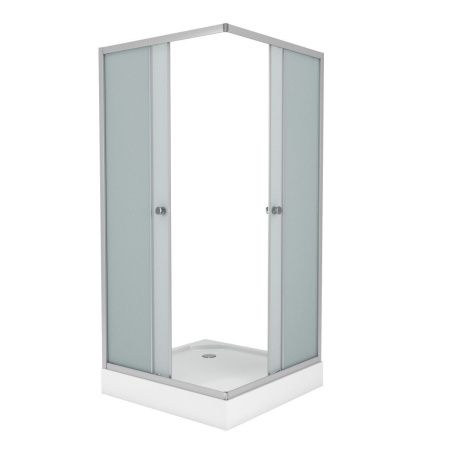Душевой уголок Niagara Eco _0081422Q 80х80 стекло матовое профиль хром с поддоном