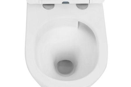 Унитаз подвесной Abber Bequem AC1102TMW белый с сиденьем микролифт безободковый смыв торнадо