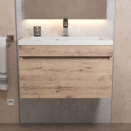 Тумба под раковину Uperwood Eva 3930213463 60х50 подвесная цвет коричневый