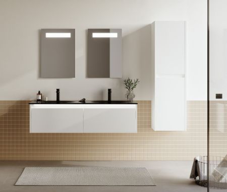 Шкаф-пенал Orka Lisbon 3001187 40х140 подвесной цвет белый