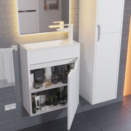 Тумба под раковину Uperwood Modul 2930205358 50х20 подвесная цвет белый