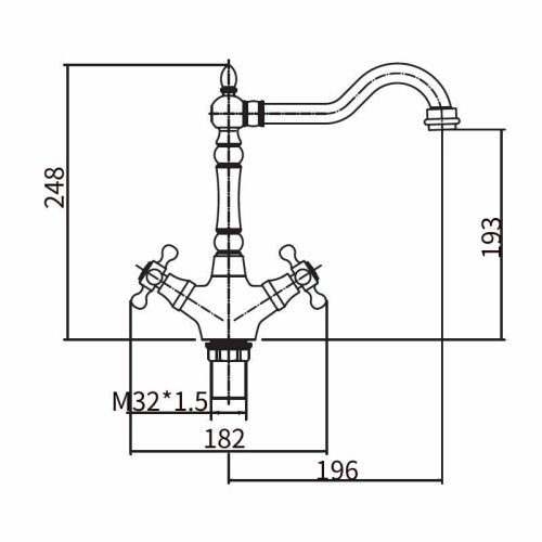 Смеситель для кухни Fashun A4019-4 на мойку бронза - фото 3