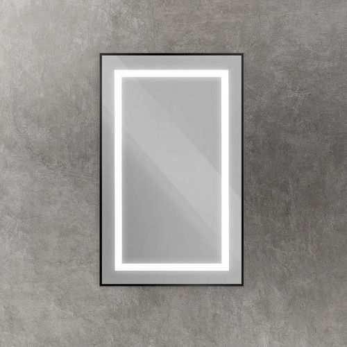 Зеркало с подсветкой BelBagno Kraft SPC-KRAFT-500-800-SENS-NERO 50х80 подвесное - фото 3