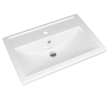 Раковина керамическая Onika Фостер 4620008197746 70х50 накладная цвет белый 1 отверстие под смеситель