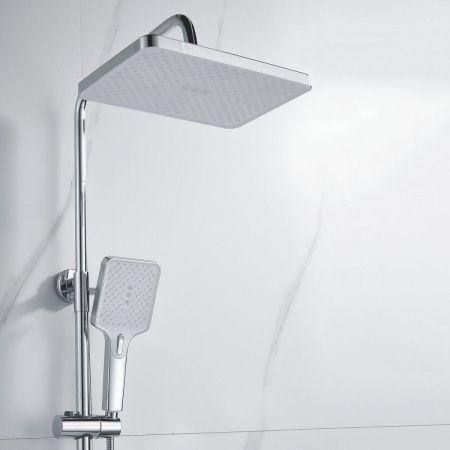 Душевая стойка Shevanik S6136 настенная цвет хром