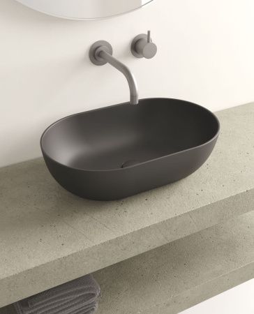 Раковина из сантехнического фарфора Galassia Dream 7308NEMT 60х40 накладная цвет черный