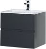 Тумба с раковиной Aquanet Алвита 00213094 60х50 подвесная цвет серый