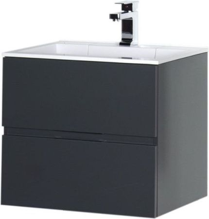 Тумба с раковиной Aquanet Алвита 00213094 60х50 подвесная цвет серый