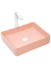 Раковина из сантехнического фаянса WeltWasser WW SK 10000004511 40 см накладная цвет розовый без отверстий под смеситель