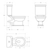 Унитаз напольный с бачком BelBagno BOHEME BB115CPR/BB115SC белый с сиденьем микролифт безободковый каскадный смыв