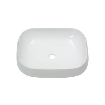 Раковина из сантехнического фарфора Melana 78102-805 60х40 накладная цвет белый без отверстий под смеситель