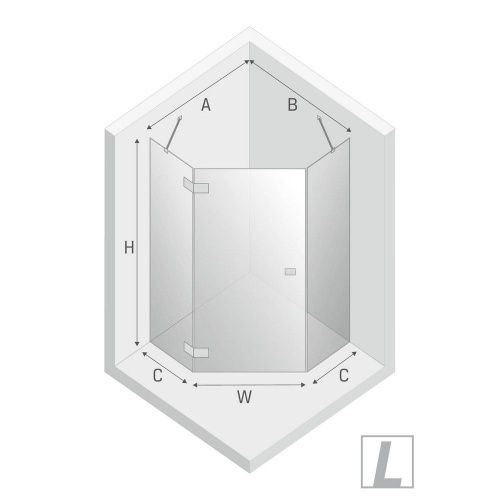 Душевой уголок New Trendy EVENTA Chrome EXK-4613 90х90 стекло прозрачное профиль хром без поддона - фото 3