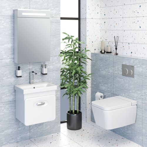 Зеркало-шкаф RUNO Капри УТ000003786 55х75 подвесной цвет белый - фото 3