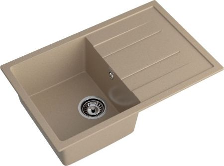 Кухонная мойка Granfest Quadro Q-780L песочный 75х50 цвет бежевый поверхность матовая