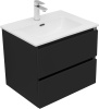 Тумба под раковину Aquanet Вега 2.0 00337953 58х47х50 подвесная цвет черный