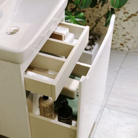 Тумба с раковиной Alavann Lana ALV0975000 50х40 подвесная цвет белый