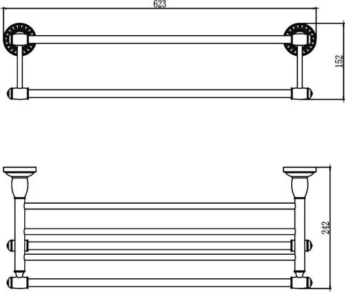 Полка в ванную комнату Savol S-606644C - фото 2