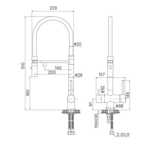 Смеситель для кухни Iddis Ace ACEBLFFi05 на столешницу черный - фото 5